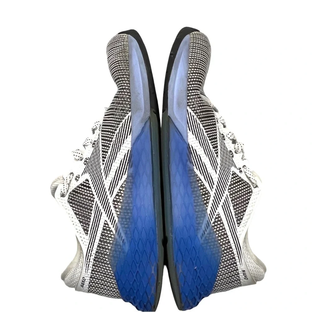 Reebok Nano 8 White Black Blue Womens Size 8 Cross Trainer Sneakers